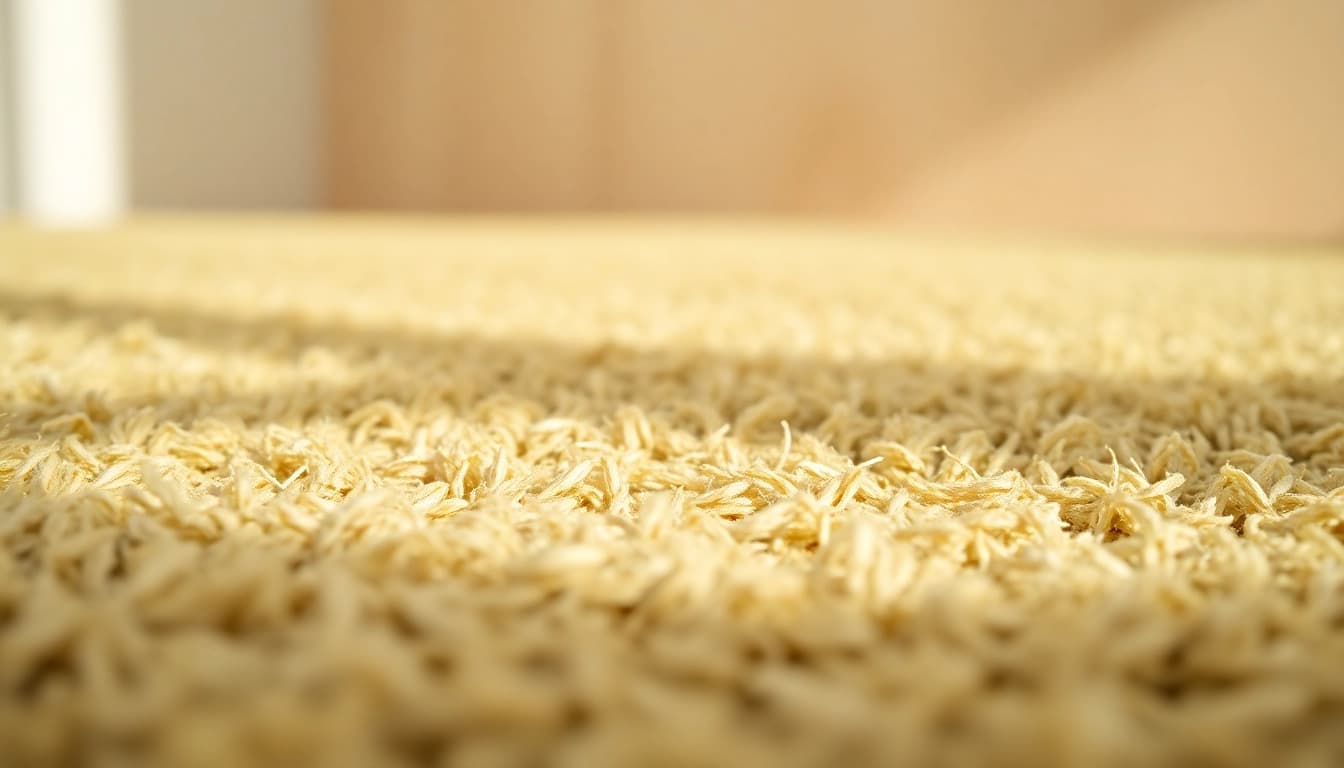 Nagermatte aus Hanf, die weiche Textur und Umweltfreundlichkeit hervorhebt.