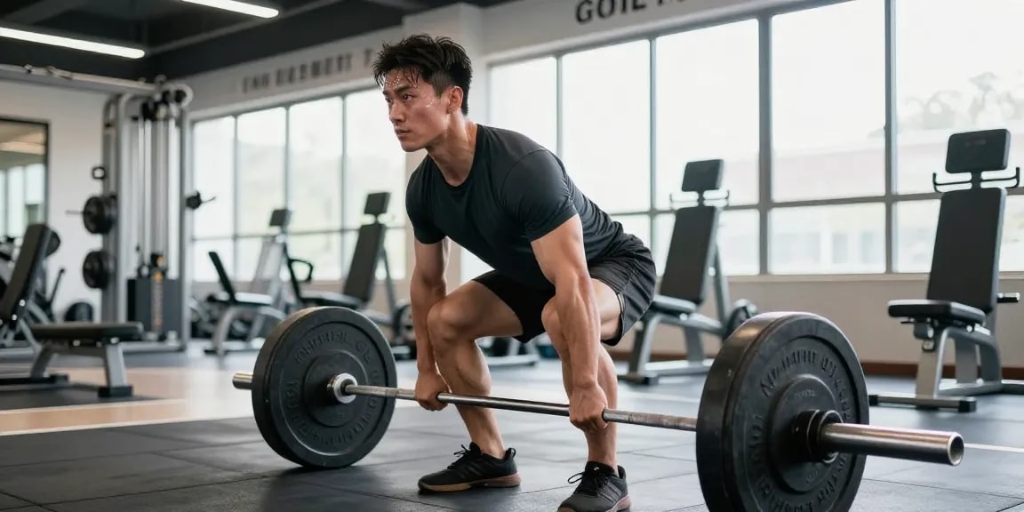 Körperbauer beim Training im Steroidshop für effektives Muskelwachstum.