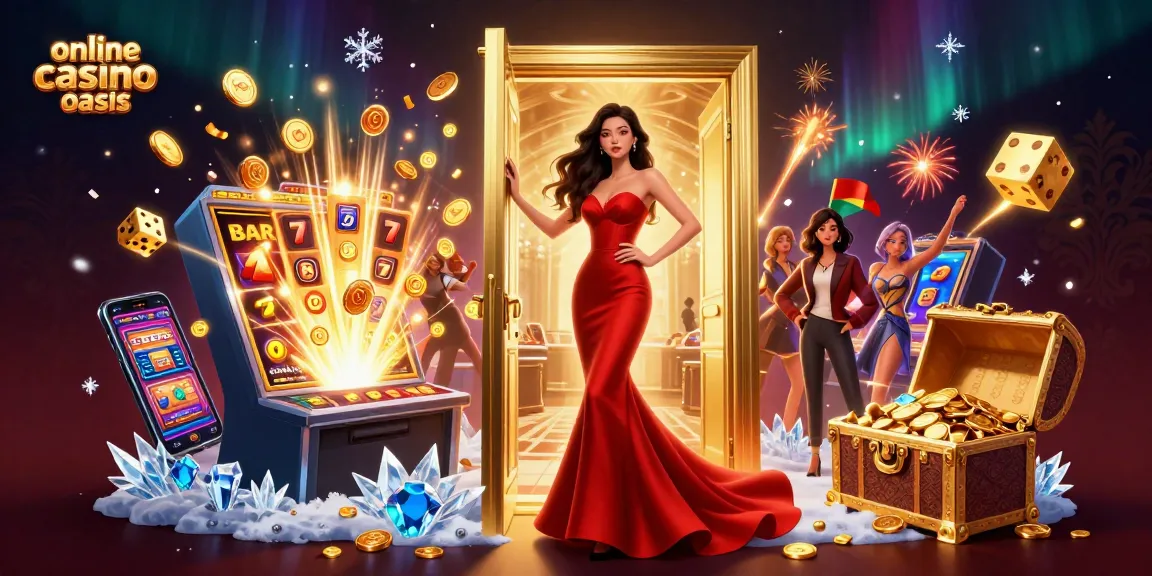 Experience thrilling wins at an online casino ohne oasis with stunning visuals of slot machines bursting with coins.