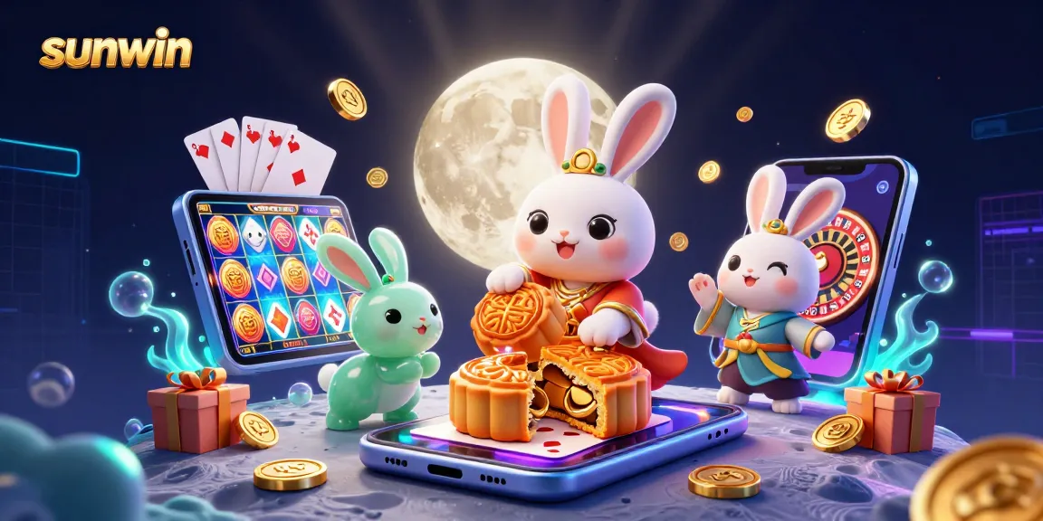 Experience exhilarating casino action with sunwin as moon rabbits engage in fortune-filled games.