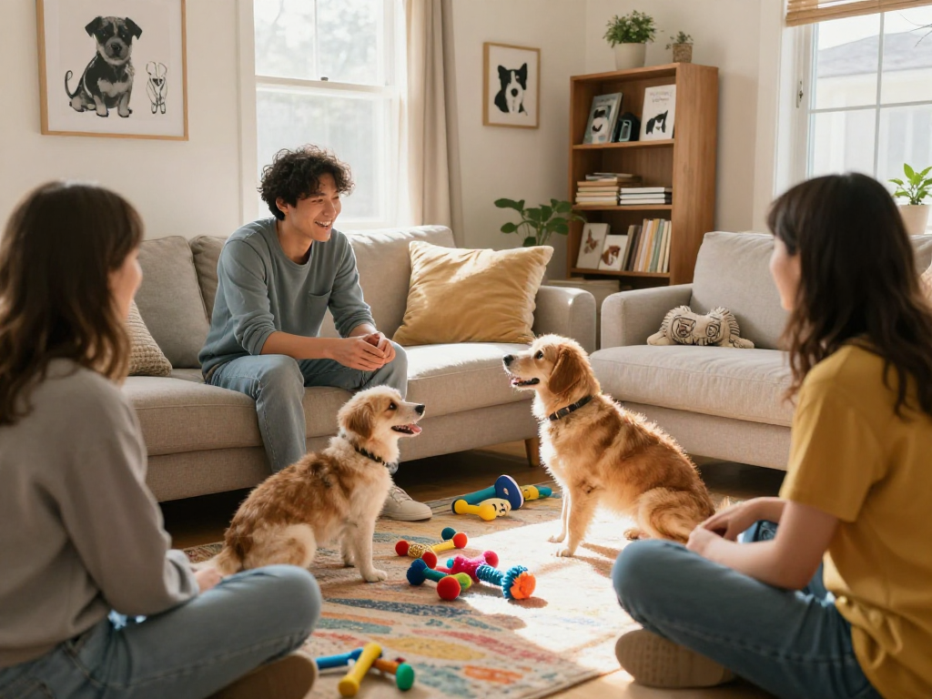 rokok88 community pet owners sharing stories and care tips in cozy living room