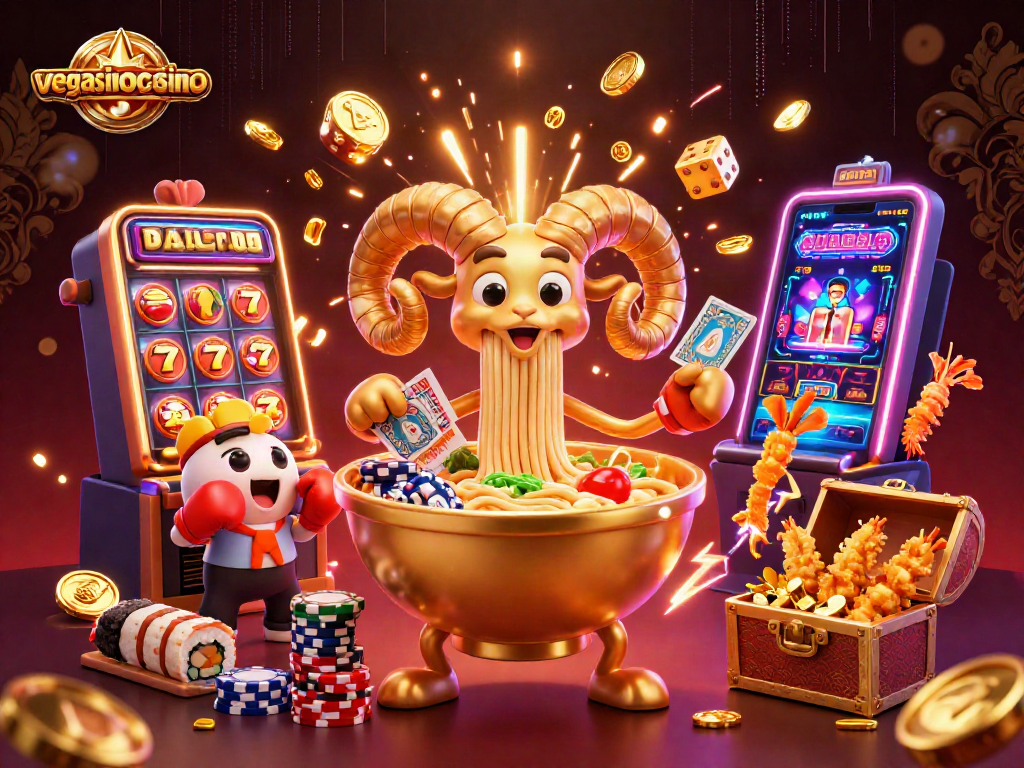 Experience thrilling gameplay with vegasinocasino's vibrant 3D casino scene filled with winning opportunities.
