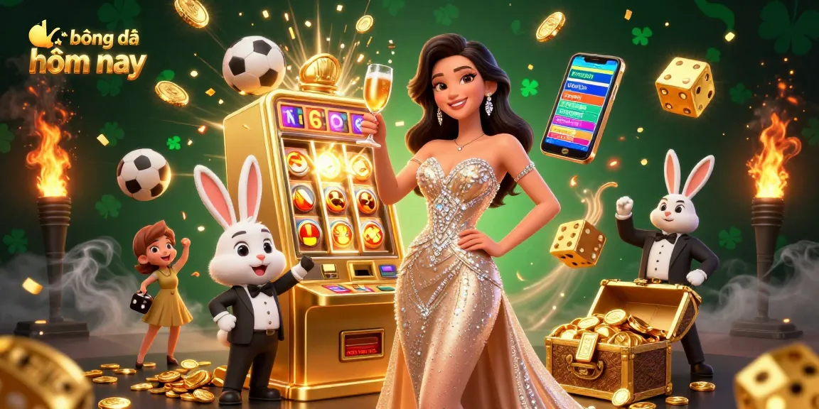 Bet on kèo bóng đá hôm nay with dynamic sports elements and scenic casino illustration.